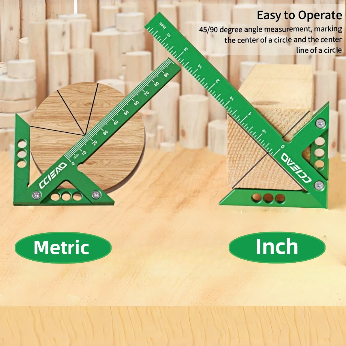Woodworking Gauge - Medidor de linha central de liga