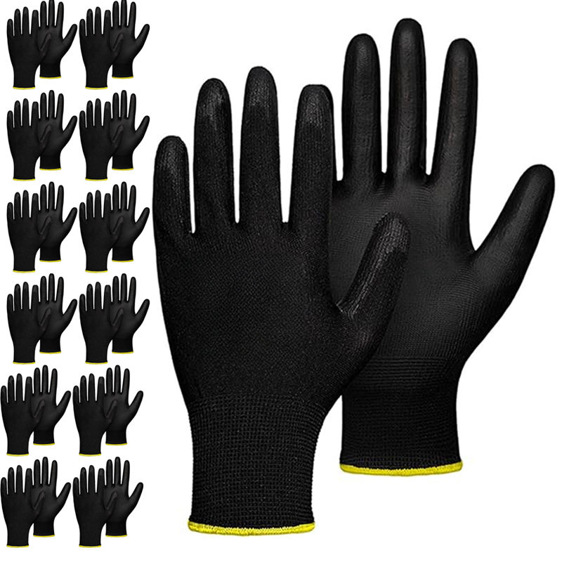 Woodworking Gloves - 5 pares de revestimento de náilon