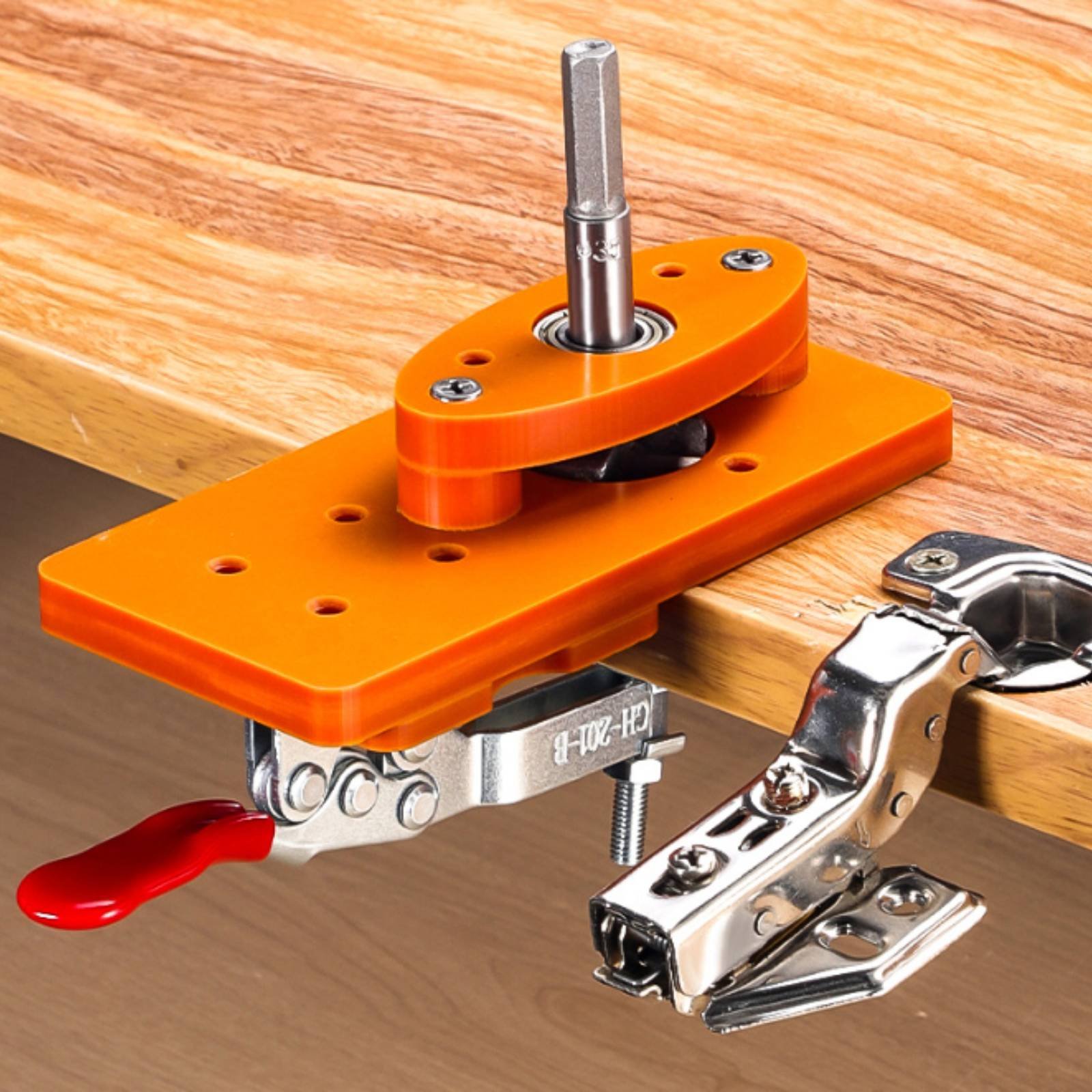 Woodworking Jig - Gabarito de Perfuração de Dobradiças de