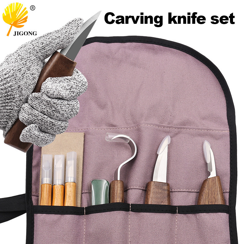 Woodworking Gloves - Conjunto de gravação em madeira com