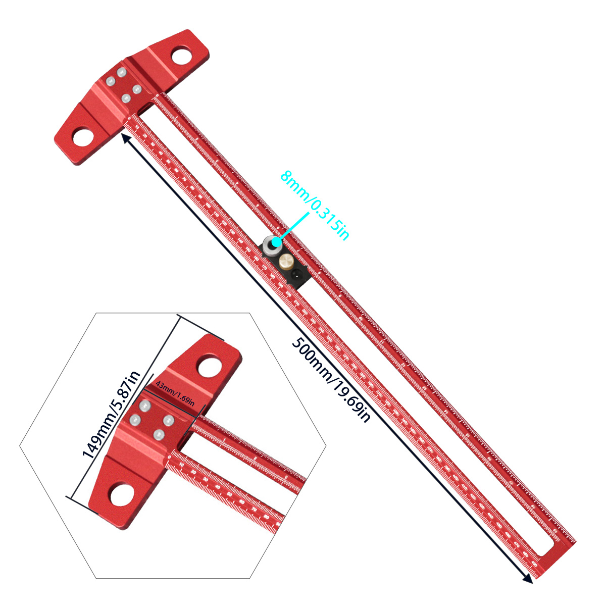 Régua de Marcação T-Square par - Woodworking Gauge avaliação e preço