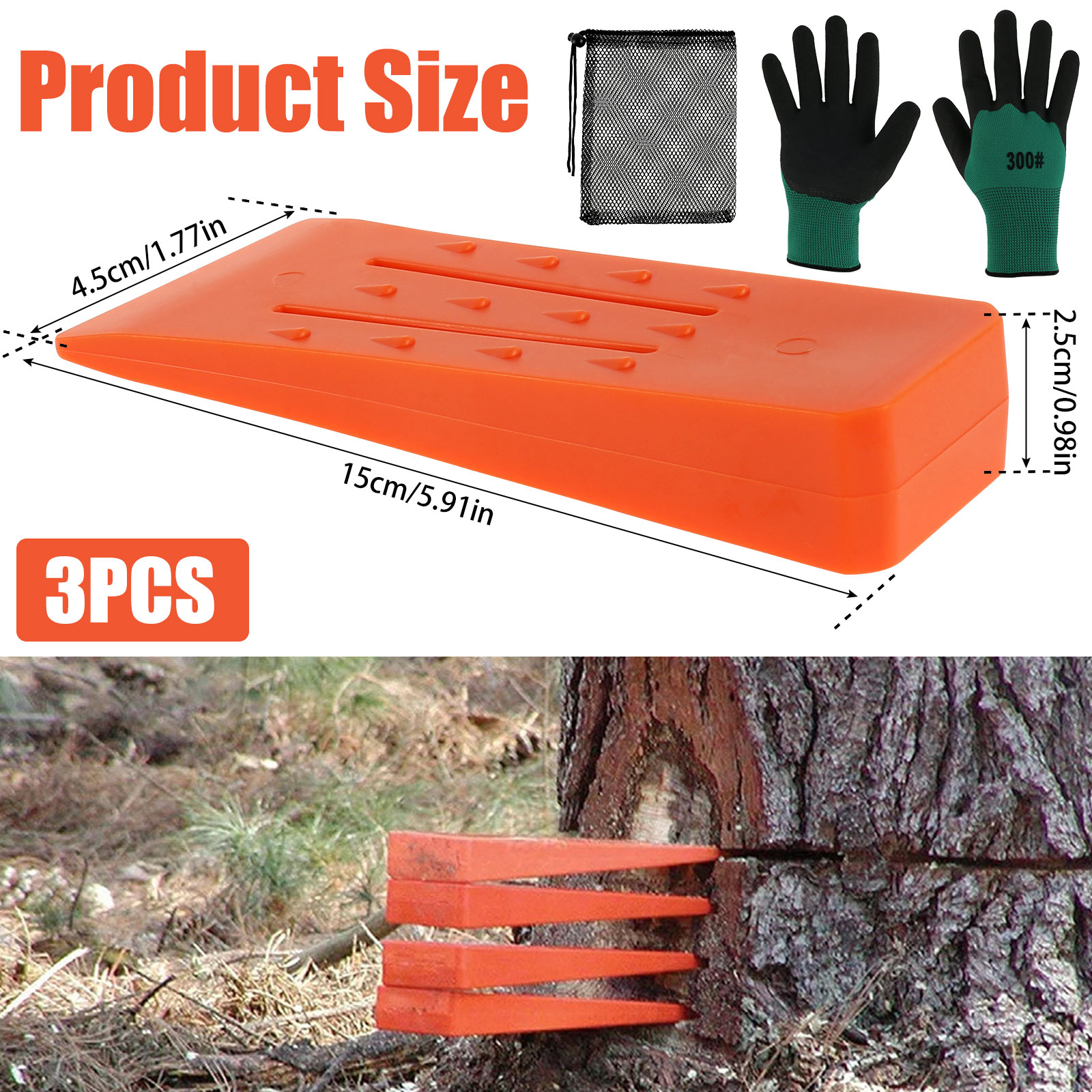 3 pçs cunhas de corte de árvor - Woodworking Gloves avaliação e preço